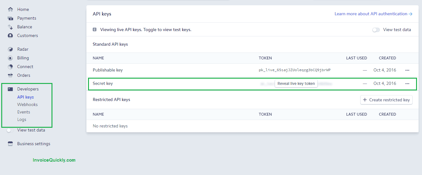 How do I get my Stripe API Key 2026