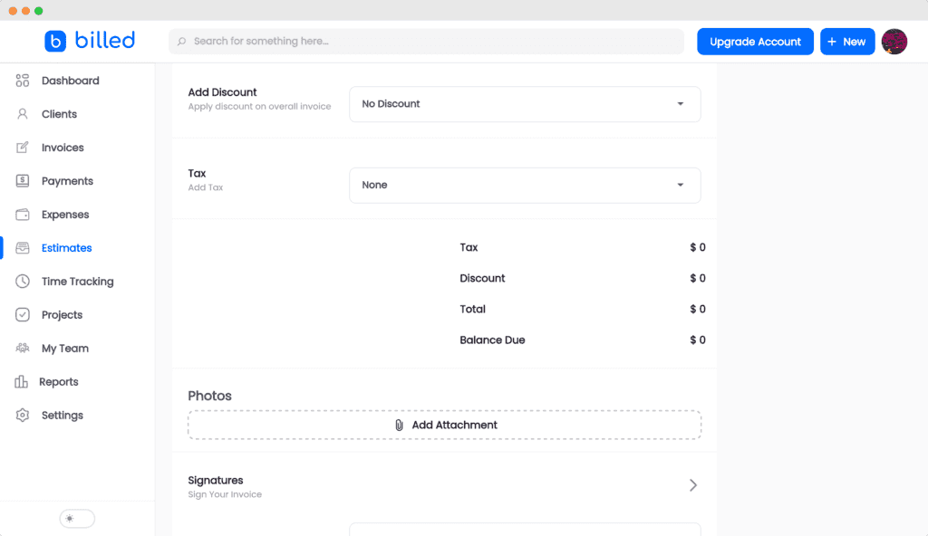 Calculate Taxes On Estimates Automatically