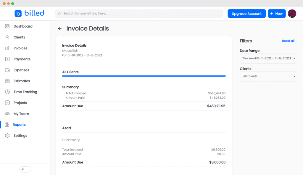 Invoice Reports