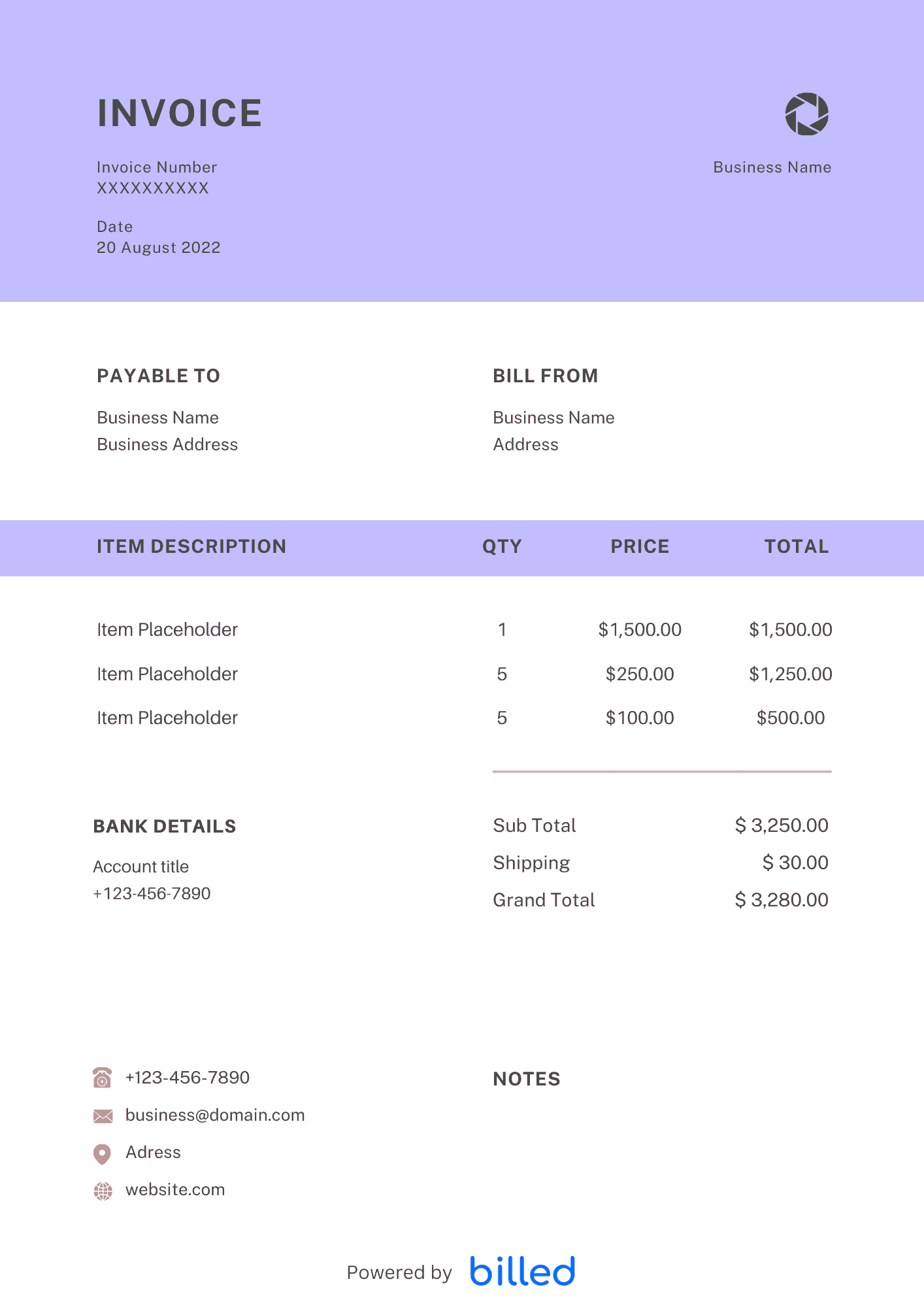 Free Invoice Template