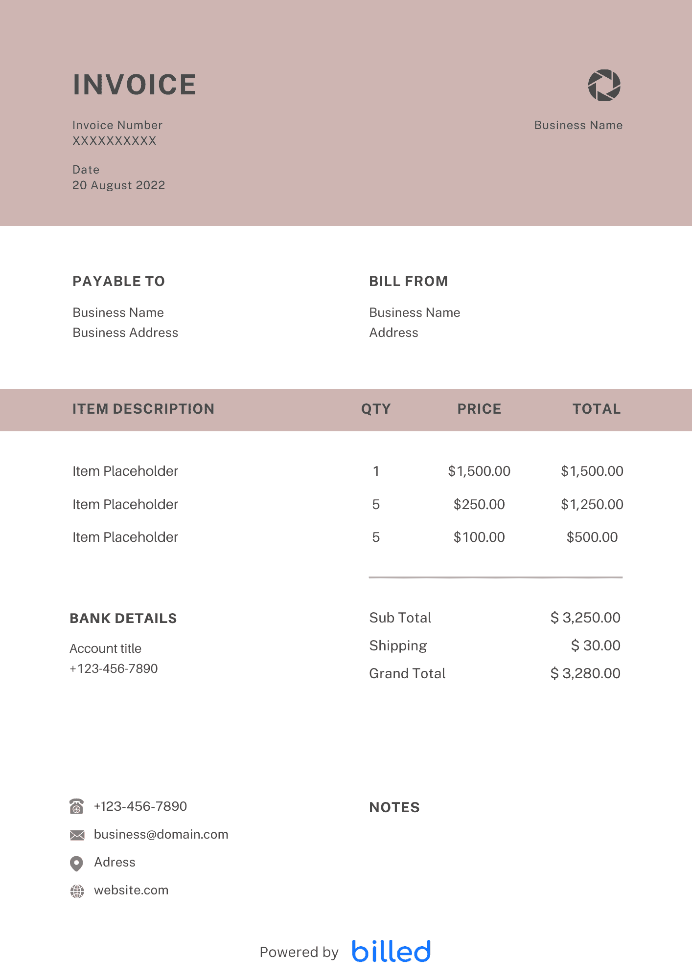 Invoice Template Excel