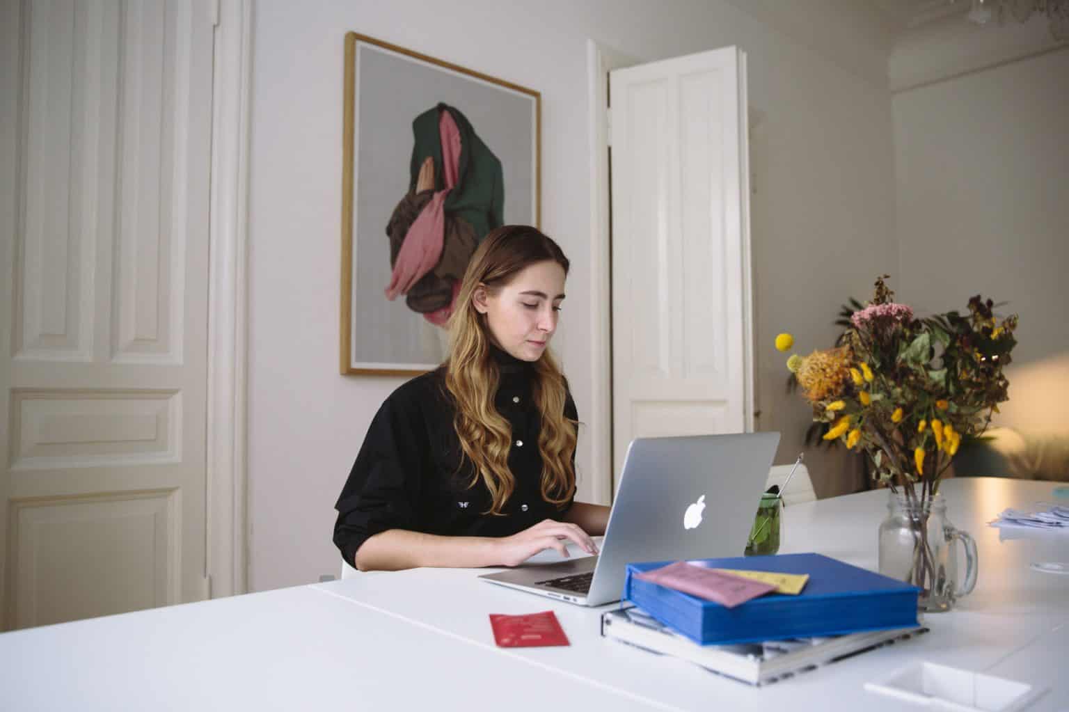 Self-employed woman managing her business with Billed