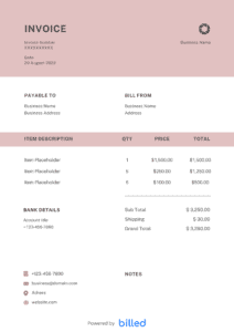 Tour Guide Invoice Template