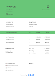 Travel Agent Invoice Template