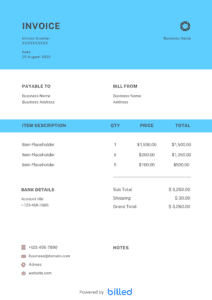 Business Consultant Invoice Template