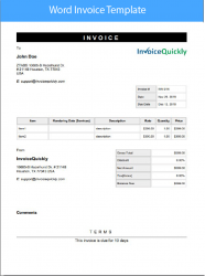 invoice template for word